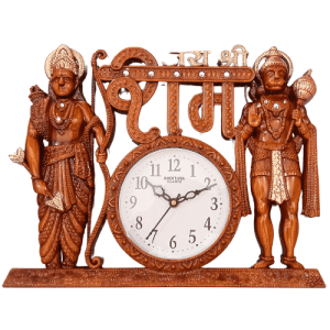 Lord Ram & Hanuman Wall Clock with Shubh Sign